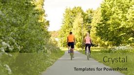  Presentation with young healthy people - Slide set consisting of fitness-sport-people-and-healthy background and a gold colored foreground