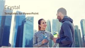  Presentation with singapore water - Slides featuring fitness-sport-people-and-lifestyle background and a cream colored foreground