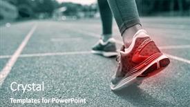  Presentation with back pain - PPT theme consisting of fitness sport sports injury pain background and a gray colored foreground