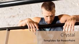  Presentation with parallel - Amazing presentation theme having fitness-sport-training-and-lifestyle backdrop and a coral colored foreground