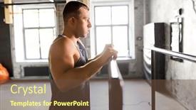  Presentation with parallel - Presentation with fitness-sport-training-and-lifestyle background and a tawny brown colored foreground