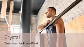  Presentation with parallel - Colorful presentation theme enhanced with fitness-sport-training-and-lifestyle backdrop and a soft green colored foreground