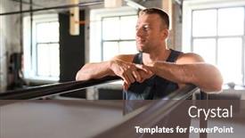  Presentation with parallel - Cool new presentation theme with fitness-sport-training-and-lifestyle backdrop and a tawny brown colored foreground