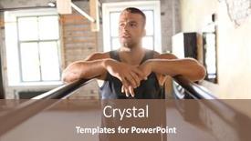  Presentation with parallel - Audience pleasing presentation consisting of fitness-sport-training-and-lifestyle backdrop and a violet colored foreground