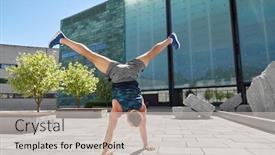  Presentation with lifestyle - Slide set with fitness-sport-training-and-lifestyle background and a light gray colored foreground