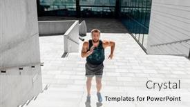  Presentation with upstairs - Slide deck enhanced with fitness-sport-training-and-lifestyle background and a white colored foreground