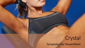  Presentation with abdominal - Theme enhanced with fitness sport training and lifestyle background and a coral colored foreground