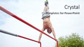  Presentation with parallel - Audience pleasing PPT theme consisting of fitness-sport-training-and-lifestyle backdrop and a cool aqua colored foreground