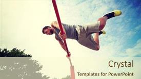  Presentation with lifestyle - PPT theme enhanced with fitness-sport-training-and-lifestyle background and a cream colored foreground