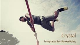  Presentation with physical fitness - Presentation design having fitness sport training and lifestyle background and a  colored foreground