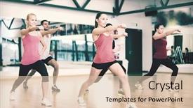  Presentation with personal training - Amazing PPT theme having fitness sport training gym backdrop and a lemonade colored foreground