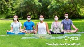  Presentation with virus disease - Audience pleasing slide deck consisting of fitness-sport-yoga-and-healthy backdrop and a seafoam green colored foreground