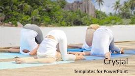  Presentation with healthy lifestyle - Theme enhanced with fitness sport yoga and healthy background and a lemonade colored foreground