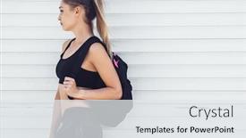  Presentation with wall street - Theme consisting of fitness sporty girl wearing fashion sportswear over street wall outdoor sports urban style teen model in swag clothes posing outside background and a white colored foreground