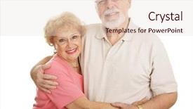  Presentation with new client interview wearing mask - Slide deck featuring fitness testing - attractive senior couple wearing new background and a lemonade colored foreground