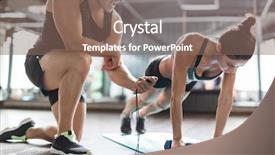  Presentation with record - Cool new presentation with fitness trainer - setting up record backdrop and a violet colored foreground