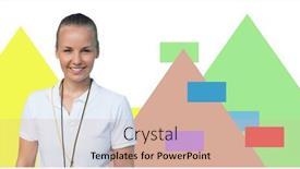  Presentation with minimal - Colorful slide set enhanced with fitness trainer woman with minimal shapes backdrop and a coral colored foreground