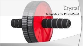  Presentation with wheel - PPT theme with fitness-wheel-isolated-on-white and a white colored foreground
