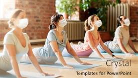  Presentation with healthy lifestyle - Presentation theme with fitness-yoga-and-healthy-lifestyle background and a lemonade colored foreground