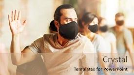  Presentation with healthy lifestyle - Amazing PPT theme having fitness-yoga-and-healthy-lifestyle backdrop and a coral colored foreground