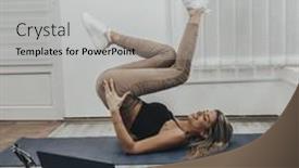  Presentation with personal training - Amazing slides having fitness-yoga-coaching-working backdrop and a light gray colored foreground