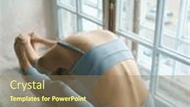  Presentation with healthy lifestyle - Slides having fitness-yoga-stretching-and-healthy background and a coral colored foreground