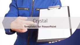  Presentation with points - Presentation theme enhanced with fitter-in-overalls-points background and a lemonade colored foreground