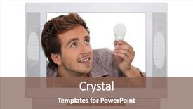  Presentation with light bulb - Audience pleasing theme consisting of fitting light bulb inside television backdrop and a  colored foreground