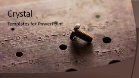  Presentation with field - Slide set consisting of fitting old brass screw insert background and a coral colored foreground