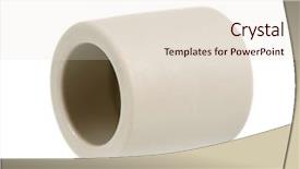  Presentation with pipes - Theme with fittings for plastic pipes - isolated background and a lemonade colored foreground