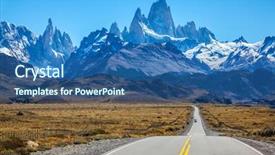  Presentation with highway - Audience pleasing PPT layouts consisting of fitz roy sunny autumn day backdrop and a ocean colored foreground