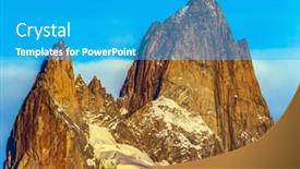  Presentation with chile patagonia - Colorful PPT theme enhanced with fitzroi-or-chaltel-mountain-peak backdrop and a teal colored foreground