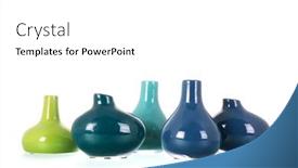  Presentation with blue design - PPT theme featuring five-blue-and-green-modern background and a white colored foreground