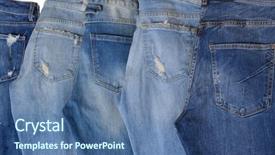  Presentation with jeans blue denim texture - Beautiful slide deck featuring five blue jeans denim texture backdrop and a ocean colored foreground
