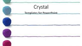  Presentation with knitting - PPT layouts consisting of five colors of yarn balls background and a white colored foreground