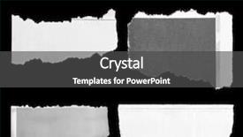  Presentation with black paper - Slide deck featuring five elements - pieces of torn paper background and a dark gray colored foreground