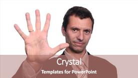  Presentation with spot welding - Amazing theme having five forces - businessman sign spot with hand backdrop and a coral colored foreground