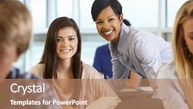  Presentation with helping - Colorful presentation theme enhanced with five grade - african american teacher helping student backdrop and a coral colored foreground