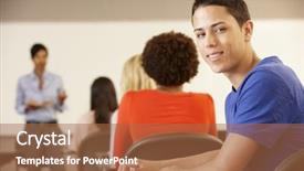  Presentation with best in class - Slide set featuring five grade - teenage hispanic boy in class background and a red colored foreground