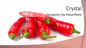  Presentation with red chilly - Amazing presentation theme having five hot red chilly peppers backdrop and a  colored foreground