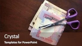  Presentation with indian - Theme having five hundred and thousand rupee background and a tawny brown colored foreground