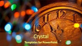  Presentation with candles for 2020 new year - Audience pleasing PPT theme consisting of five minutes to new year backdrop and a tawny brown colored foreground