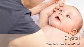  Presentation with massage therapy - Audience pleasing slide set consisting of five-month-baby-boy-receiving backdrop and a lemonade colored foreground