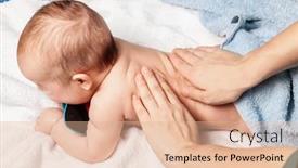  Presentation with massage therapy - Theme featuring five-month-baby-girl-receiving background and a lemonade colored foreground