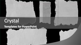  Presentation with newspaper - Presentation theme with five pieces of torn newspaper background and a dark gray colored foreground