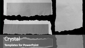  Presentation with newspaper - Presentation theme enhanced with five pieces of torn newspaper background and a gray colored foreground