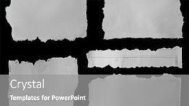  Presentation with newspaper - Theme consisting of five-pieces-of-torn-newspaper background and a gray colored foreground