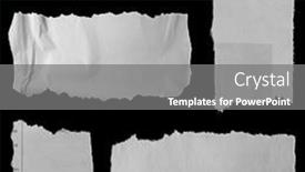  Presentation with newspaper - Cool new presentation design with five-pieces-of-torn-newspaper backdrop and a gray colored foreground