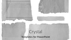  Presentation with torn paper - Audience pleasing slide deck consisting of five-pieces-of-torn-paper backdrop and a light gray colored foreground
