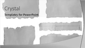  Presentation with torn paper - Beautiful slide deck featuring five-pieces-of-torn-paper backdrop and a light gray colored foreground
